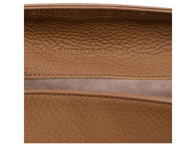 Borsa a tracolla con patta Intrecciato in pelle marrone Bottega Veneta - vista 5
