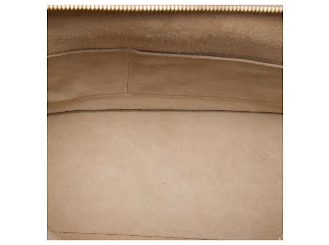 Céline Celine Beige Medium Trapeze Satchel aus bicolor Kalbsleder und Wildleder - Ansicht 4