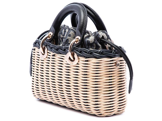 Autre Marque Dior Beige Micro Wicker Oblique Lady D Joy - vista 2