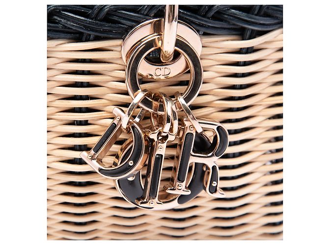 Autre Marque Dior Beige Micro Wicker Oblique Lady D Joy - vista 5