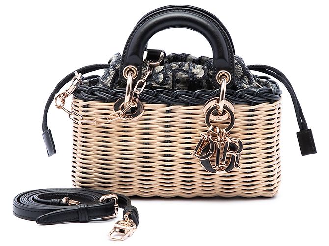 Autre Marque Dior Beige Micro Wicker Oblique Lady D Joy - vista 7
