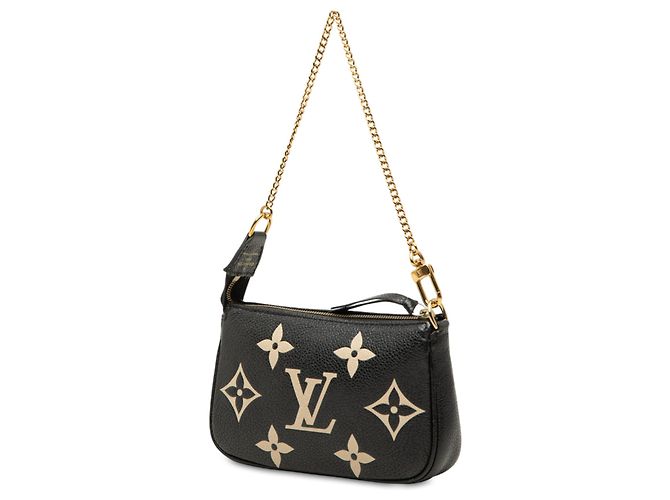 Louis Vuitton Black Bicolor Monogram Empreinte Mini Pochette Accessoires Noir - vue 2