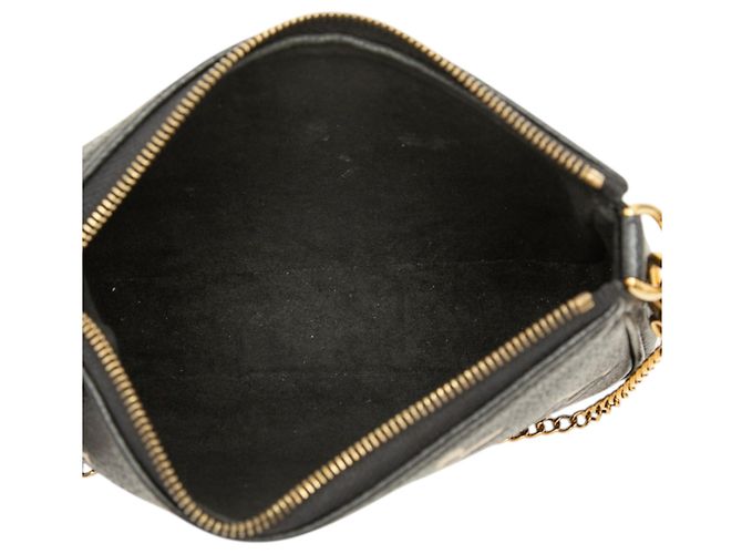 Louis Vuitton Black Bicolor Monogram Empreinte Mini Pochette Accessoires Noir - vue 4