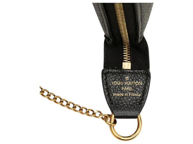Louis Vuitton Black Bicolor Monogram Empreinte Mini Pochette Accessoires Noir - vue 5
