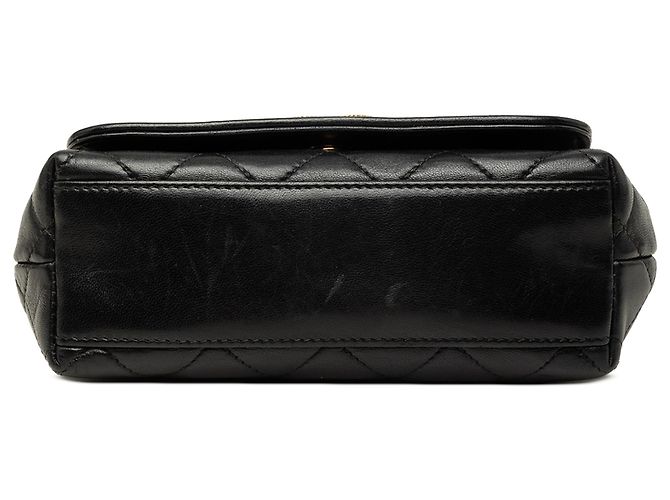 Chanel Black Quilted Lambskin Clover CC Bijoux Chain Flap Schwarz - Ansicht 3
