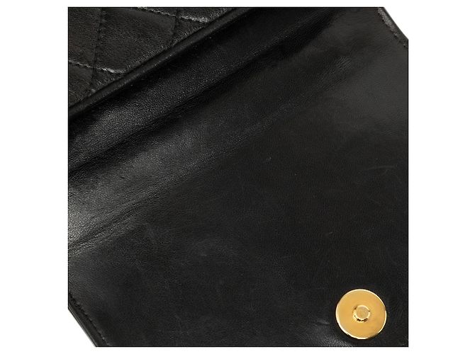 Chanel Black Quilted Lambskin Clover CC Bijoux Chain Flap Schwarz - Ansicht 6