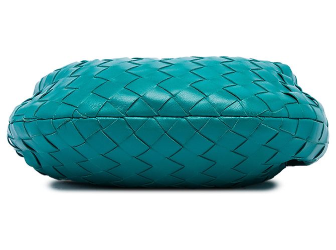 Bottega Veneta Mini Jodie in Nappa Intrecciato Blu Turchese - vista 3