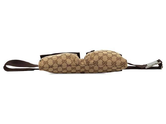 Bolso cinturón Gucci de lona GG beige con doble bolsillo - vista 3