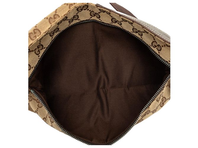 Bolso cinturón Gucci de lona GG beige con doble bolsillo - vista 4