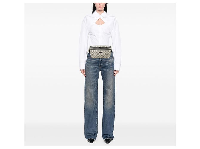 Borsetta cintura Gucci Beige GG Supreme - vista 6