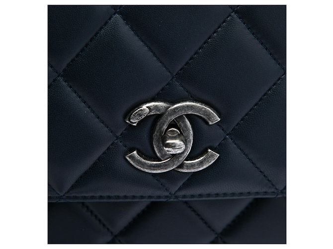 Chanel Blue Large Lambskin Trendy CC Top Handle Flap Azul Azul marinho - vista 5
