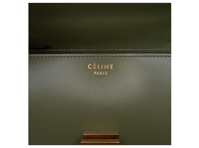 Céline Celine Green Medium Calfskin Classic Box Vert Vert olive - vue 5