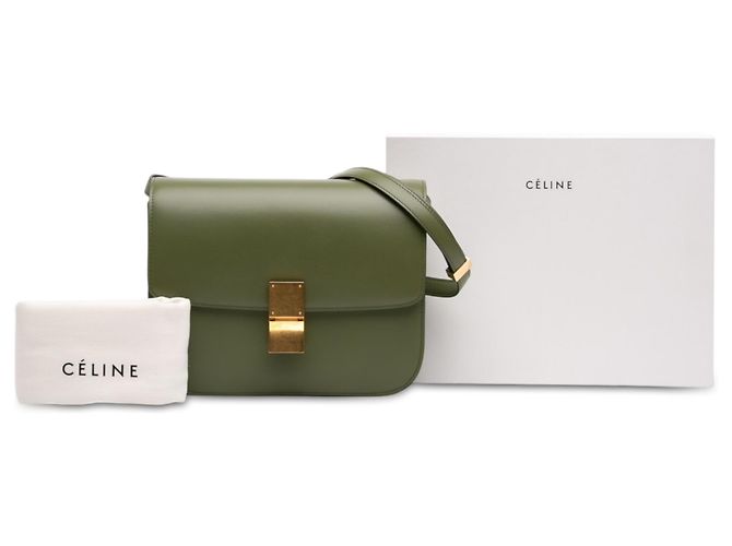 Céline Celine Green Medium Calfskin Classic Box Vert Vert olive - vue 7