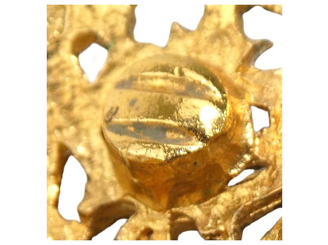 Orecchini a clip rotondi in filigrana placcati oro Chanel Gold CC D'oro - vista 9
