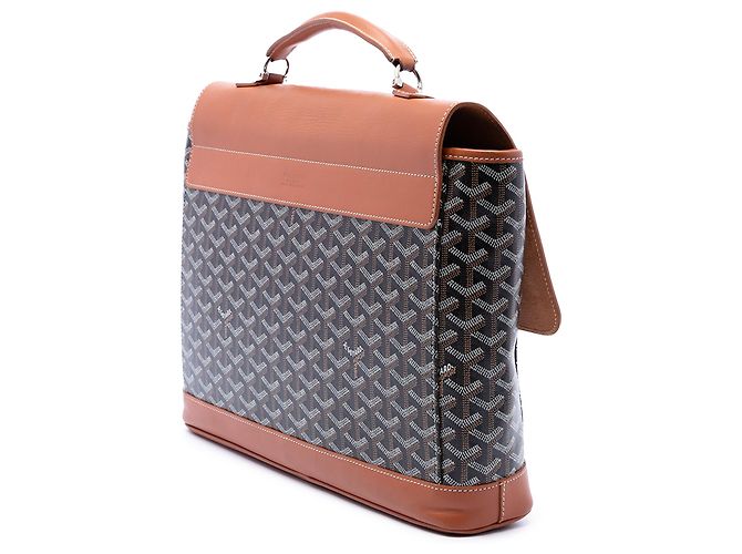 Borsetta Goyard Brown Goyardine Citadin Marrone - vista 2