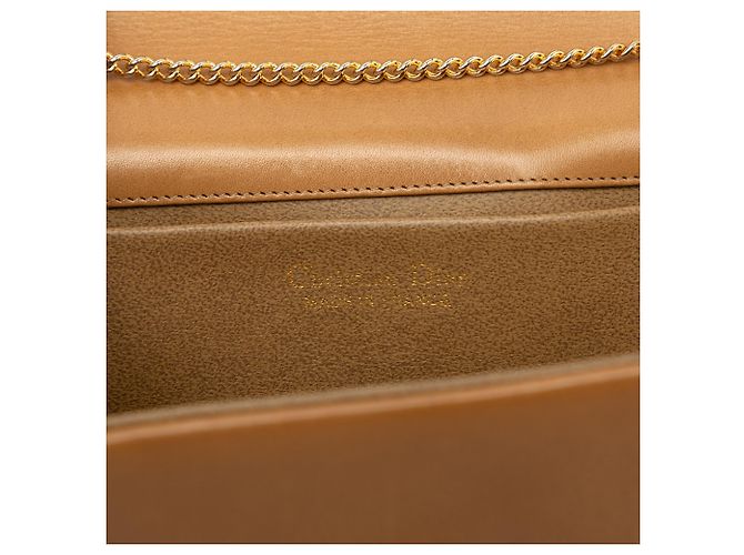 Autre Marque Borsa a tracolla Dior in pelle marrone con catena - vista 5