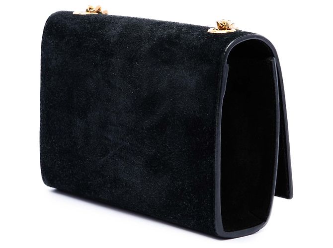 Autre Marque Saint Laurent Black Small Suede Monogram Kate Tassel Crossbody Nero - vista 2