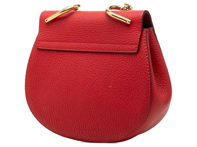 Chloé Mini Bolsa Tiracolo Drew em Couro Vermelho - vista 2