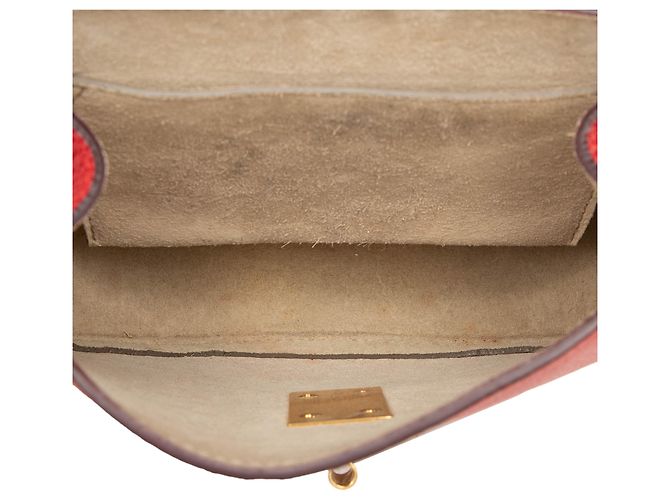 Chloé Mini Bolsa Tiracolo Drew em Couro Vermelho - vista 4