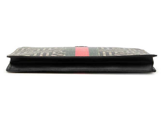 Clutch Gucci Beige GG Supreme Caleido Web Bee - vista 3