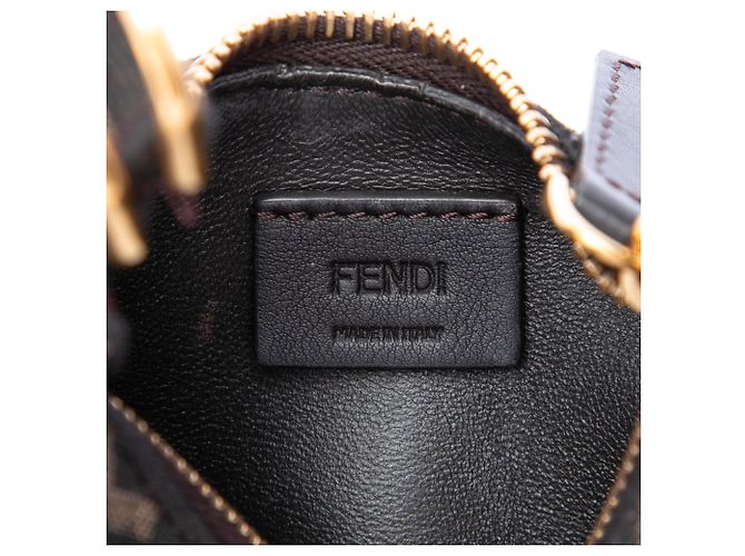 Fendi Brown Nano FF Jacquard Fendigraphy Hobo Braun - Ansicht 5