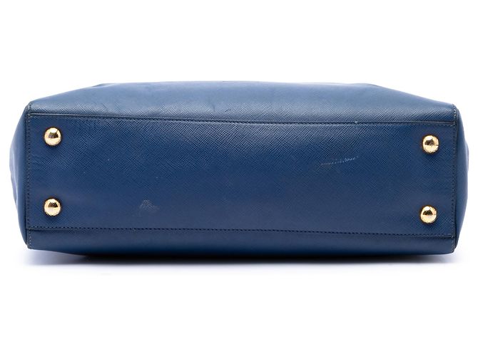 Prada Blue Saffiano Lux Open Convertible Tote - view 3