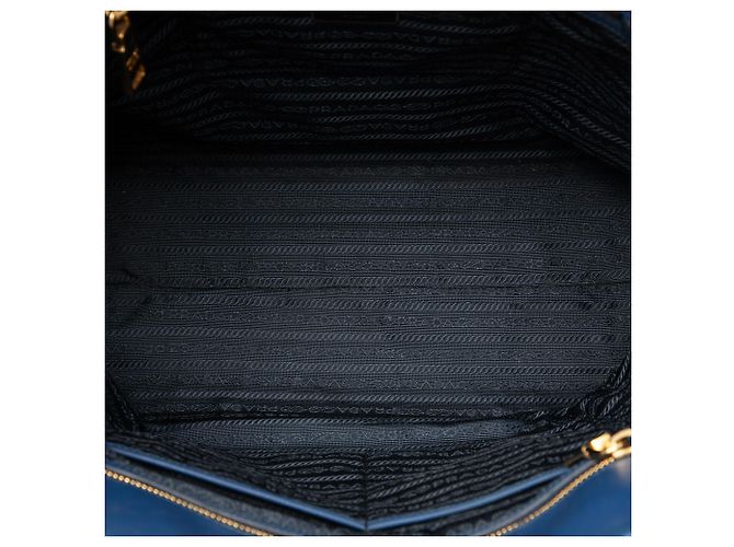 Prada Blue Saffiano Lux Open Convertible Tote - view 4