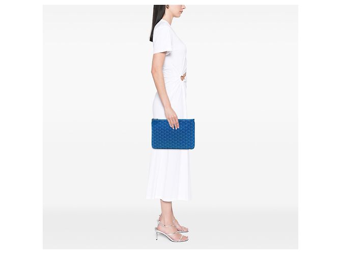 Goyard Blue Goyardine Senat MM Azul - vista 6