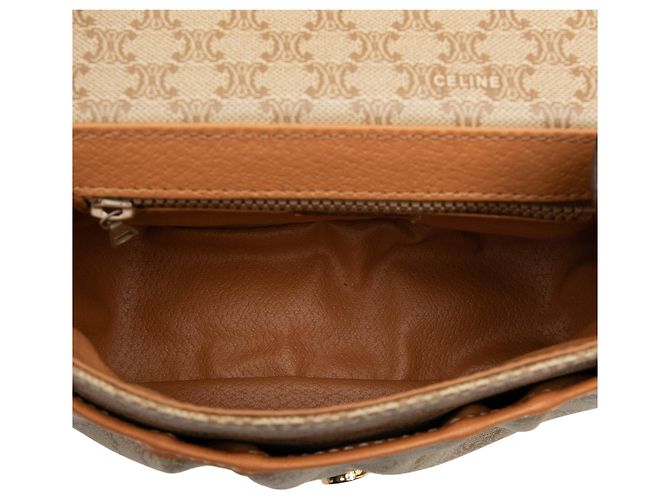 Céline Sac bandoulière Celine Beige Macadam Coated Canvas - vue 4