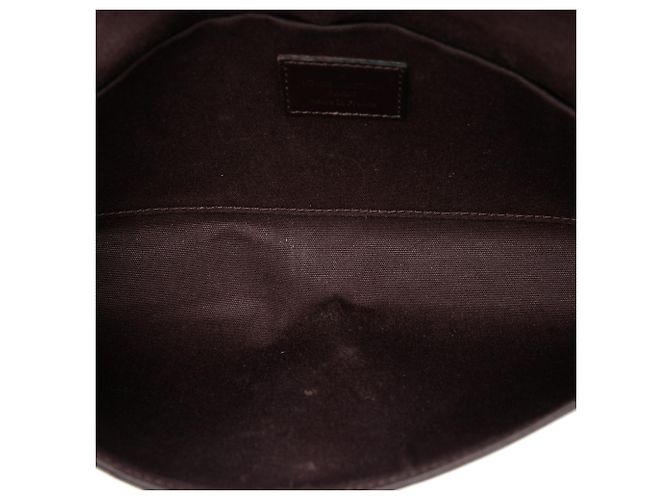 Louis Vuitton Purple Monogram Vernis Pochette Felicie Porpora - vista 4