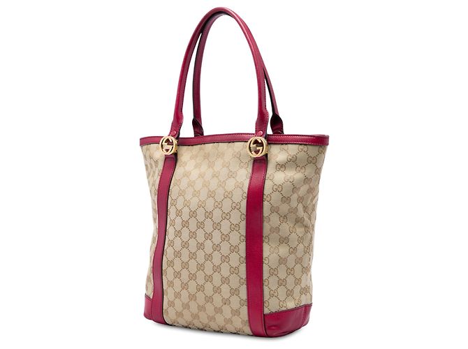 Bolso Tote Gucci Beige GG Canvas Twins - vista 2