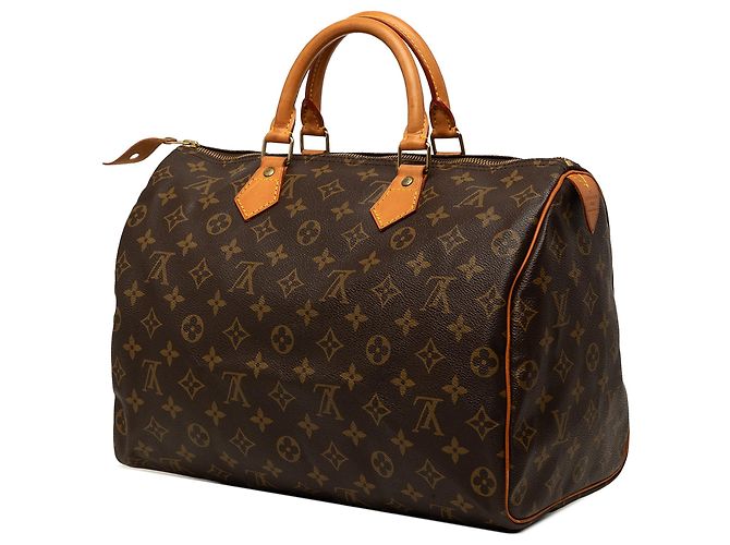 Louis Vuitton Brown Monogram Speedy 35 Marrone - vista 2