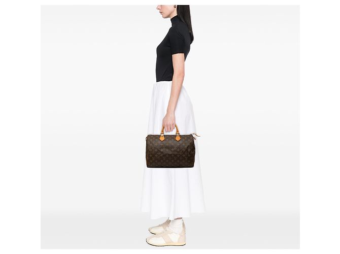 Louis Vuitton Brown Monogram Speedy 35 Marrone - vista 8