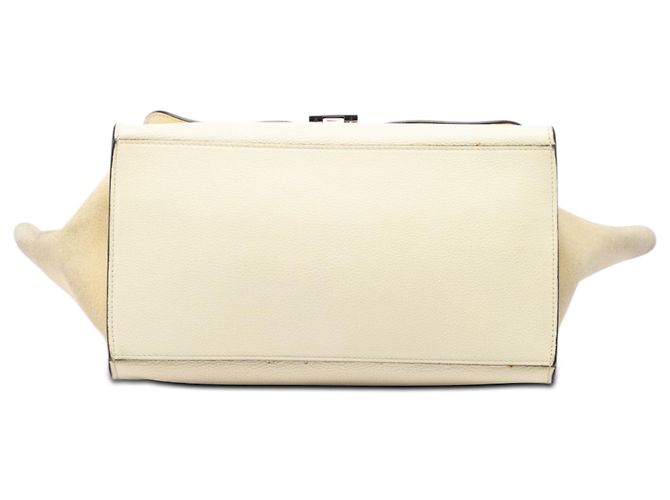 Céline Sac Trapeze Celine Medium Bicolor en cuir de veau et daim Marron Beige - vue 3