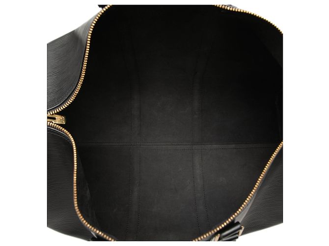 Louis Vuitton Black Epi Keepall 50 Noir - vue 4