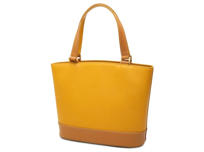 Borsa a mano Burberry in pelle gialla Giallo Senape - vista 2