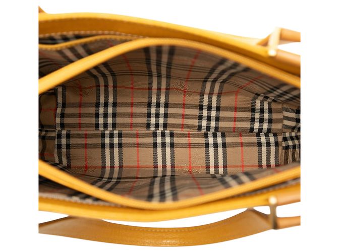 Borsa a mano Burberry in pelle gialla Giallo Senape - vista 4