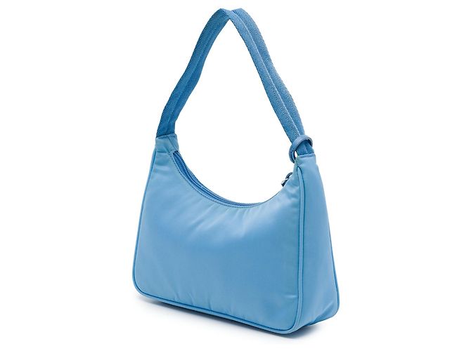 Bolso de hombro Prada Blue Mini Tessuto Re Edition 2000 Azul - vista 2