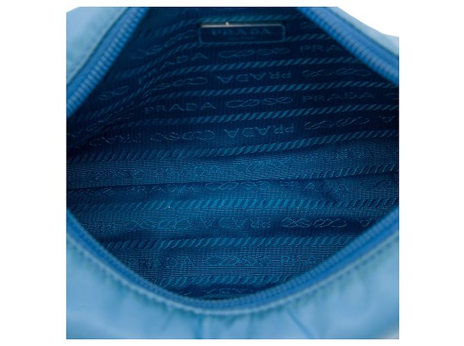 Bolso de hombro Prada Blue Mini Tessuto Re Edition 2000 Azul - vista 4
