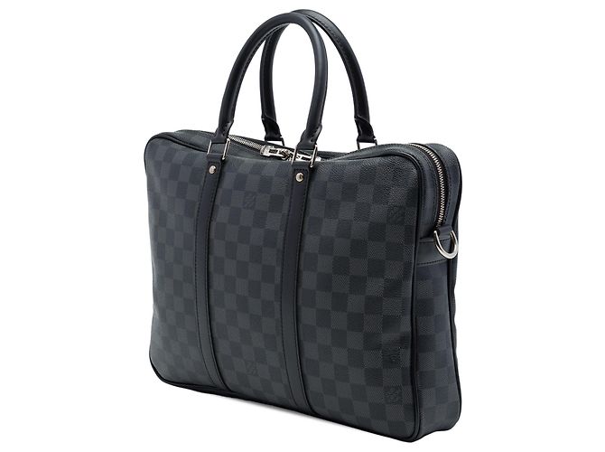 Louis Vuitton Black Damier Graphite Porte Documents Voyage PM Preto - vista 2