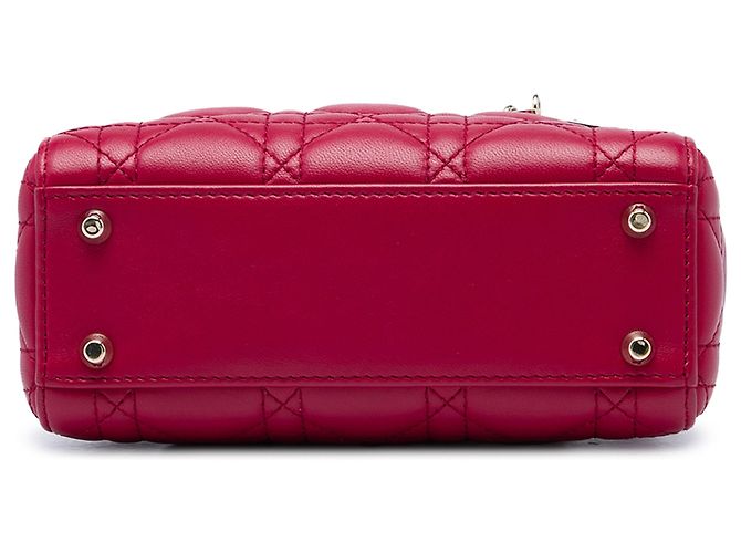 Autre Marque Dior Pink Mini Lambskin Cannage Lady Dior Rosa - vista 3