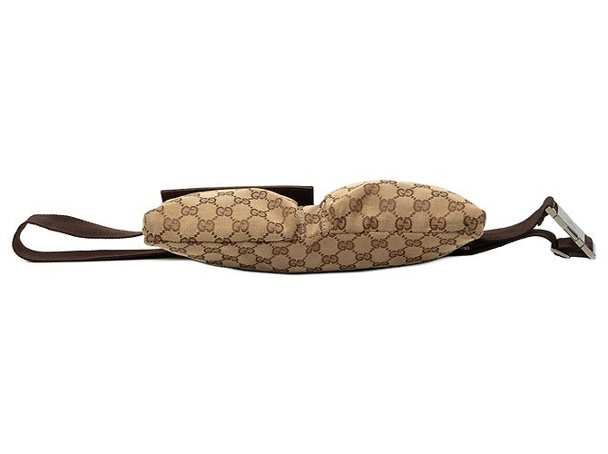 Bolso cinturón Gucci de lona GG beige con doble bolsillo - vista 3