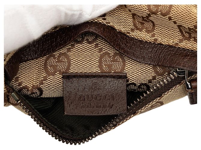 Bolso cinturón Gucci de lona GG beige con doble bolsillo - vista 5