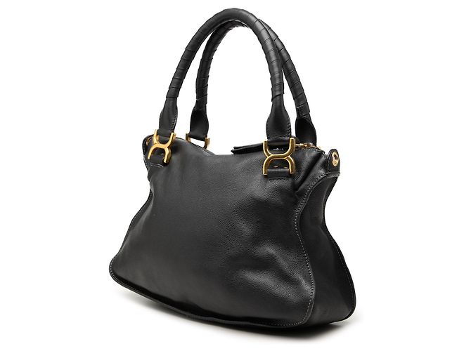 Chloé Marcie Satchel aus Leder in Schwarz, Medium - Ansicht 2