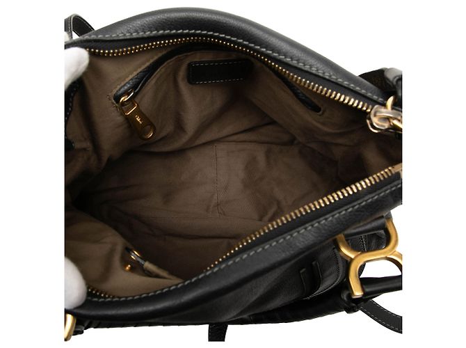Chloé Marcie Satchel aus Leder in Schwarz, Medium - Ansicht 4