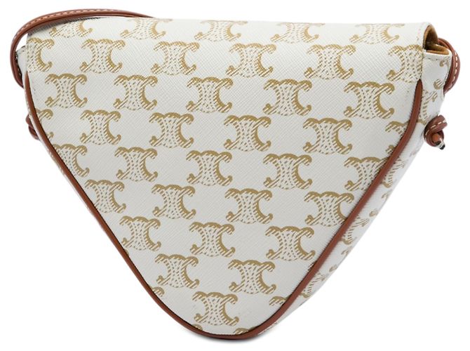 Céline Celine Beige Triomphe Coated Canvas Triangle Crossbody - Ansicht 2