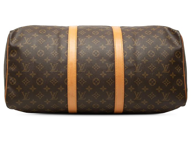 Louis Vuitton Brown Monogram Keepall 50 Marrom - vista 3