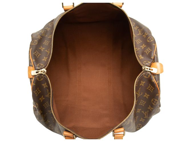 Louis Vuitton Brown Monogram Keepall 50 Marrom - vista 4