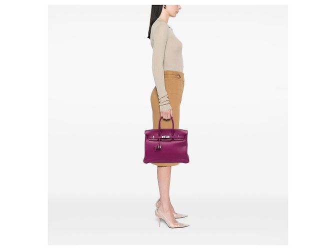 Hermès Purple Togo Birkin Retourne 35 Púrpura - vista 6