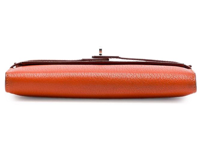 Cartera Hermès Kelly Longue en Chevre Mysore Orange Naranja - vista 3
